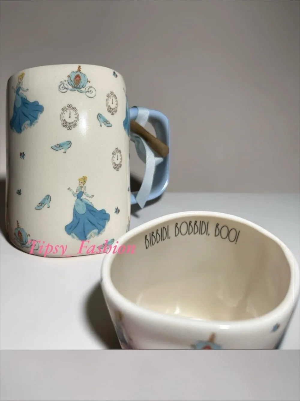 Rae Dunn Disney Cinderella Mug Bibbidi Bobbidi Boo Princess Coffee Cup NWT - Picture 2 of 9